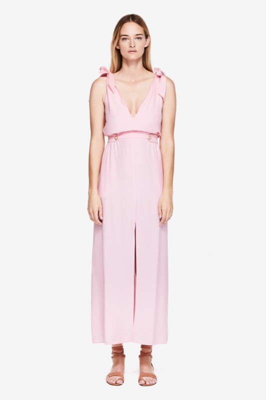 SALE Piped Luxe Maxikleid Rosa Letzte 2 Tage