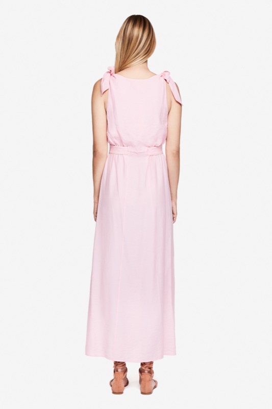 SALE Piped Luxe Maxikleid Rosa Letzte 2 Tage