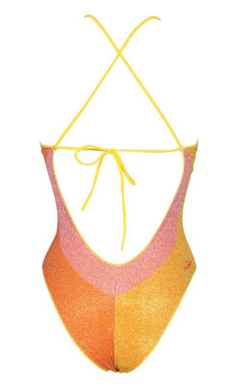 SALE Lurex Padded Badeanzug Gelb Nur noch ein Tag übrig
