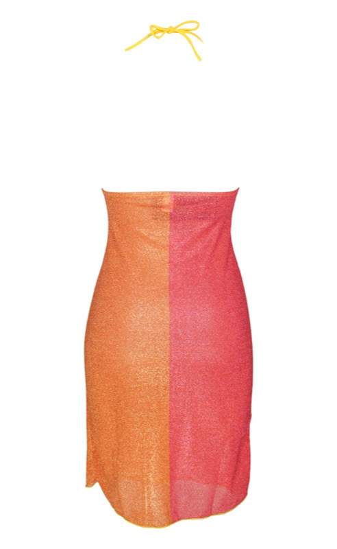 SALE Lurex Padded Minikleid Gelb 50% Rabatt mit kostenlosem Versand
