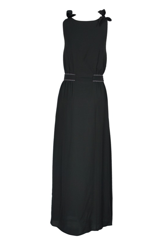 SALE Piped Luxe Maxikleid schwarz Speichern exportieren