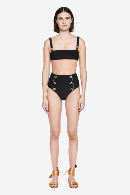 SALE Piped Luxe Strap Bikini schwarz Black Friday Preise