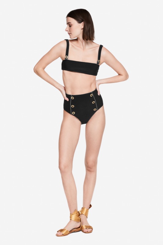 SALE Piped Luxe Strap Bikini schwarz Black Friday Preise