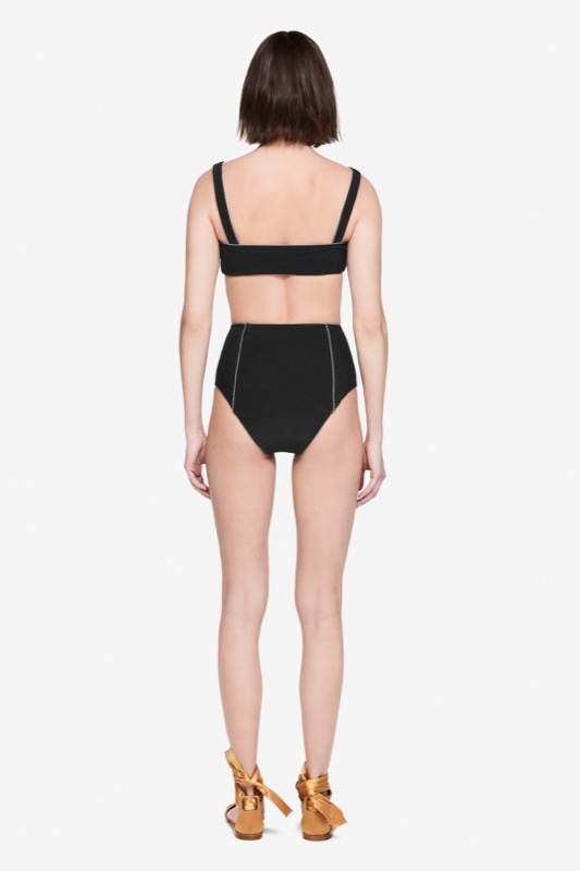 SALE Piped Luxe Strap Bikini schwarz Black Friday Preise