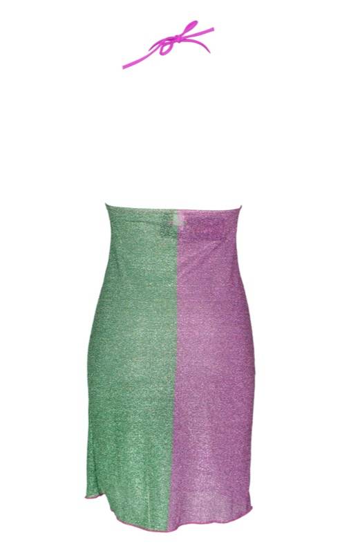 SALE Lurex Padded Minikleid Lila zollfrei