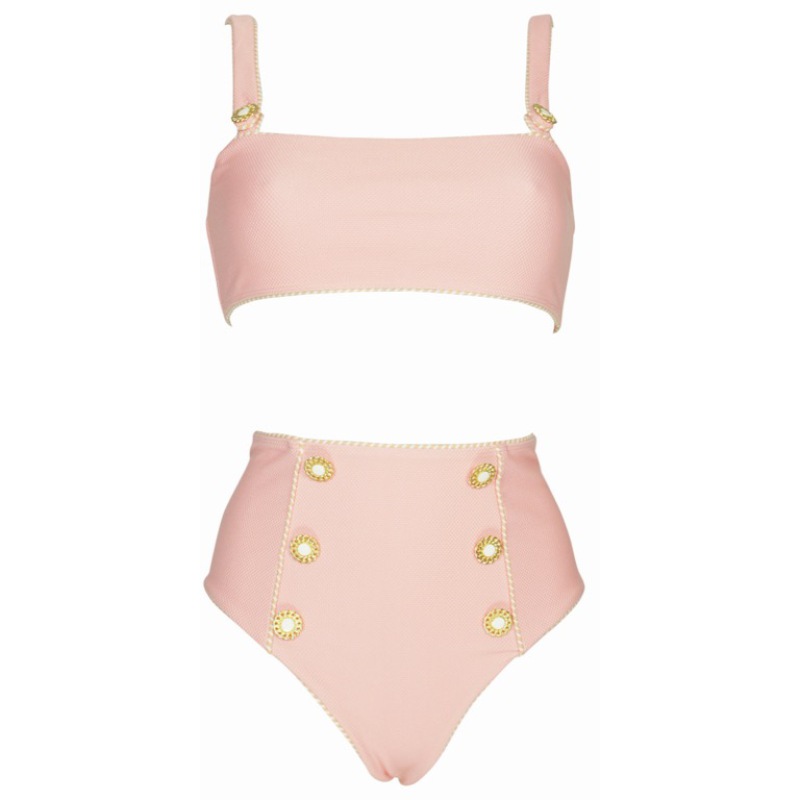 SALE Piped Luxe Strap Bikini Rosa 50% Rabatt für begrenzte Zeit