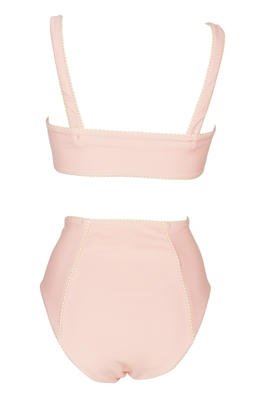 SALE Piped Luxe Strap Bikini Rosa 50% Rabatt für begrenzte Zeit