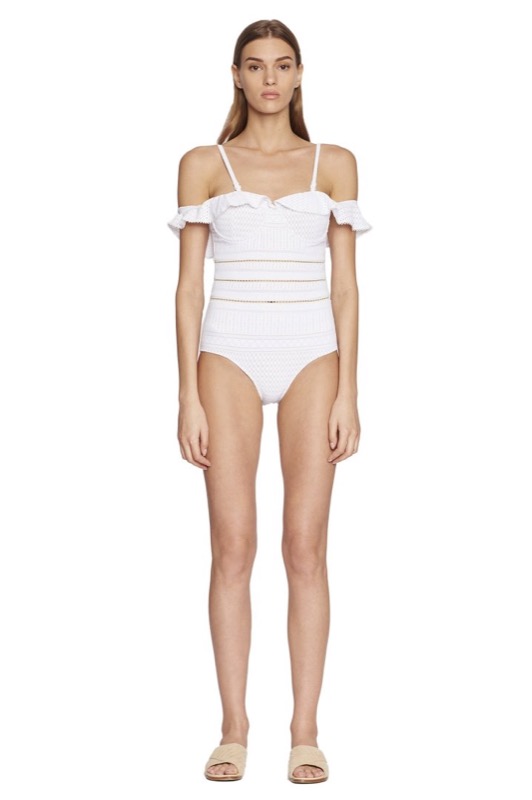 SALE Schulterfreier Push Up Badeanzug aus Spitze Rabatte dieses Monats