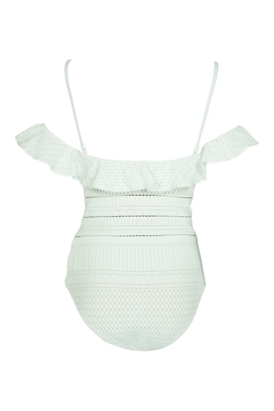 SALE Schulterfreier Push Up Badeanzug aus Spitze Rabatte dieses Monats