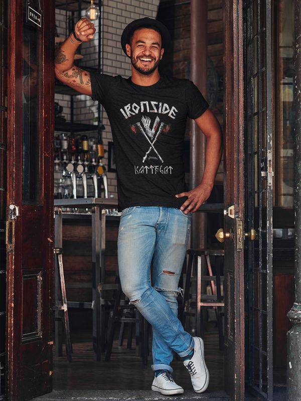 Nastrovje Potsdam Vikings Ironside Herren T-Shirt schwarz Rabatte dieses Monats