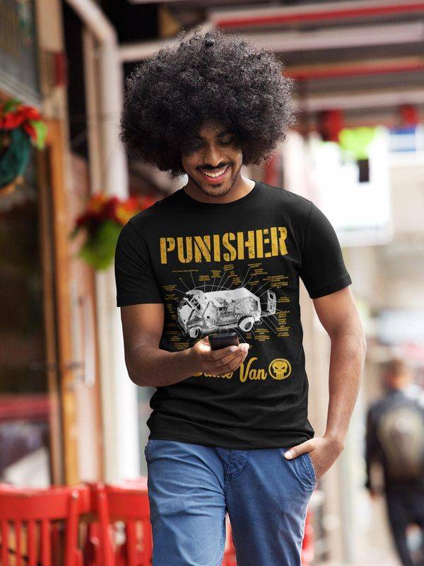 Nastrovje Potsdam The Punisher Battle Van Herren T-Shirt schwarz Schlussverkauf