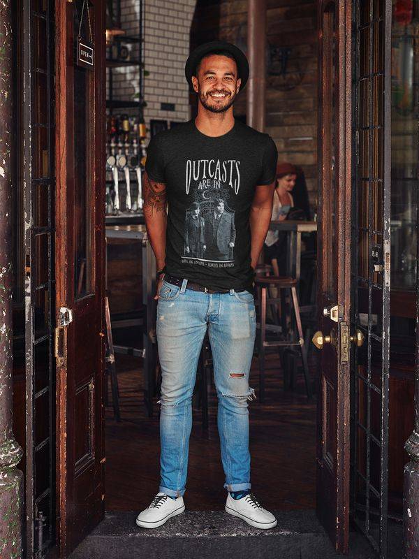 Nastrovje Potsdam Wednesday Outcasts Are In Herren T-Shirt schwarz Fabrikverkauf
