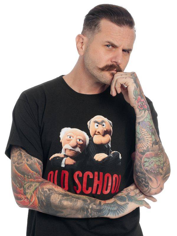 Nastrovje Potsdam The Muppets Old school Herren T-Shirt schwarz Fabrikpreis