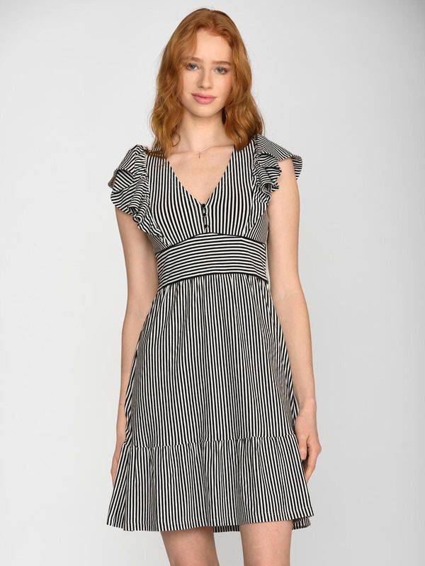Nastrovje Potsdam Vive Maria Ahoi Summer Damen Volantkleid schwarz/weiß Lagerräumung