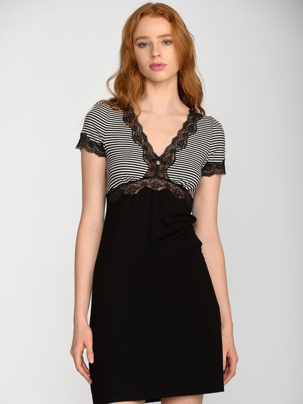 Nastrovje Potsdam Vive Maria Ahoi Girl Damen A-Linien-Kleid schwarz/weiß Heißer Verkauf