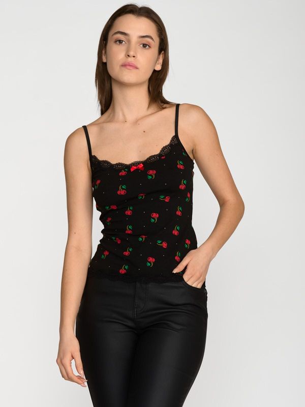 Nastrovje Potsdam Pussy Deluxe Cherries Classic Top female schwarz/allover Neuheiten