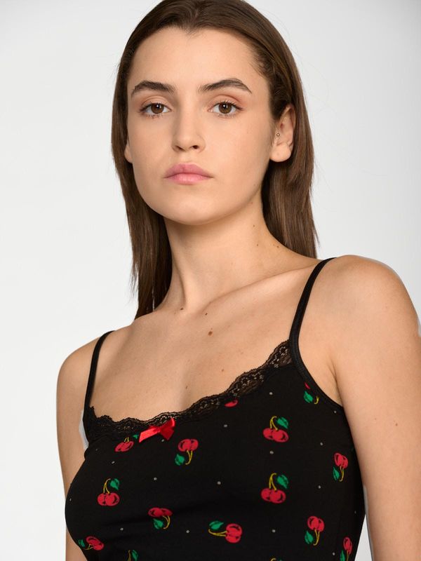 Nastrovje Potsdam Pussy Deluxe Cherries Classic Top female schwarz/allover Neuheiten
