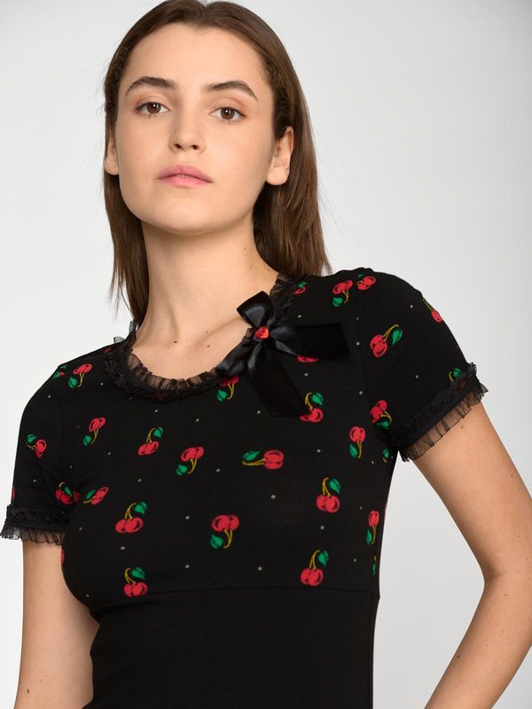 Nastrovje Potsdam Pussy Deluxe Bow On Cherries Shirt female schwarz/allover Bestseller