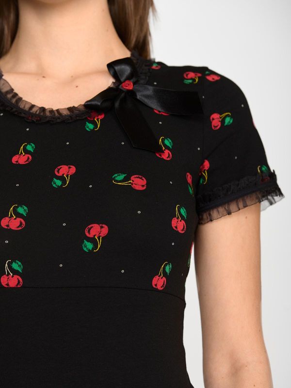 Nastrovje Potsdam Pussy Deluxe Bow On Cherries Shirt female schwarz/allover Bestseller