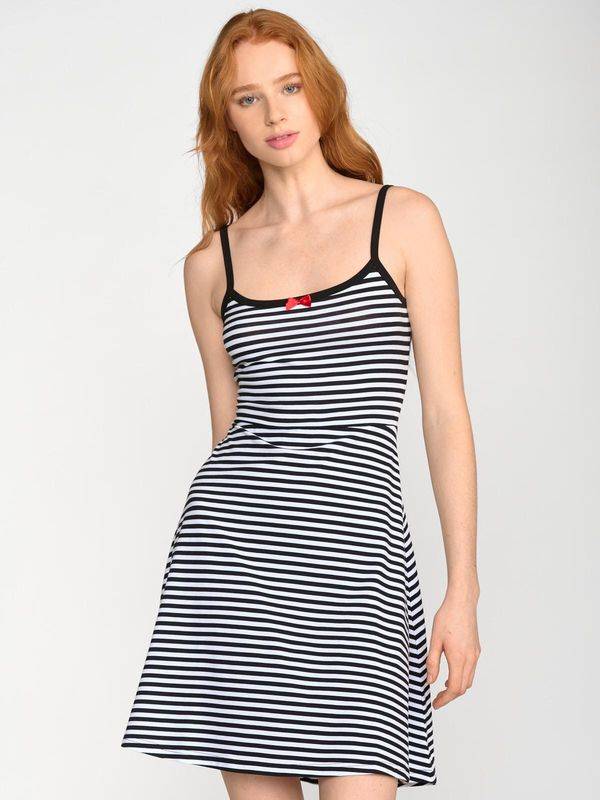 Nastrovje Potsdam Pussy Deluxe Stripey Classic Dress female schwarz/weiß Saisonale Angebote