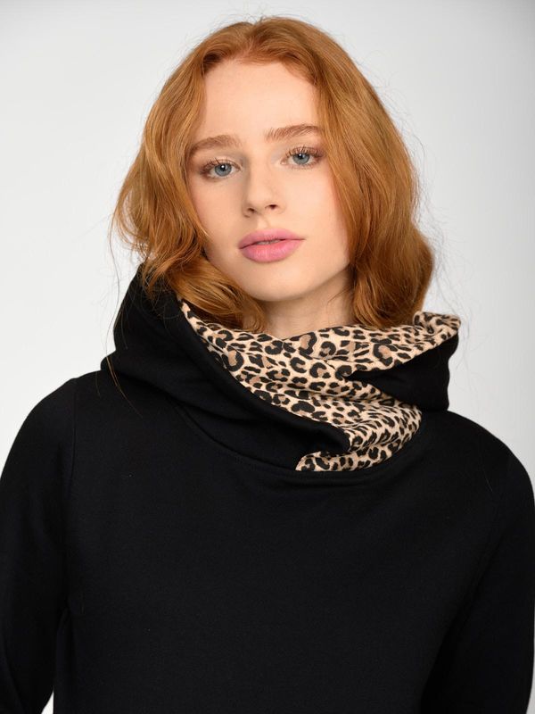 Nastrovje Potsdam Pussy Deluxe Special Leo Shawl Hoodie Damen Kapuzenpullover schwarz/allover VIP-Rabatte