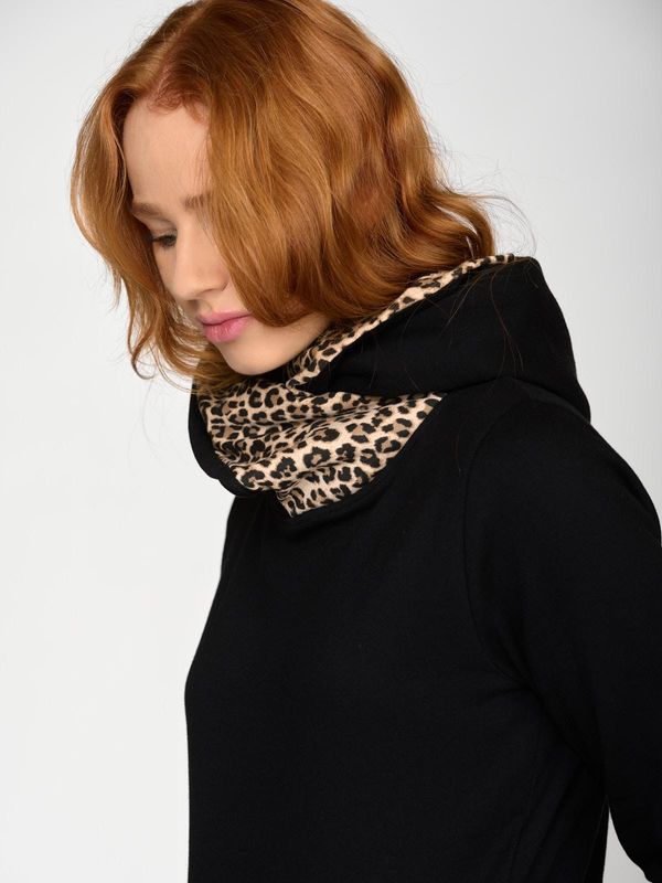 Nastrovje Potsdam Pussy Deluxe Special Leo Shawl Hoodie Damen Kapuzenpullover schwarz/allover VIP-Rabatte
