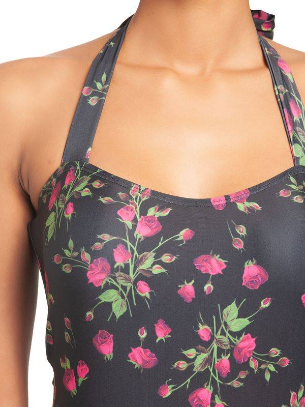Nastrovje Potsdam Pussy Deluxe Vintage Rose Damen Badeanzug schwarz allover Neueste Stile