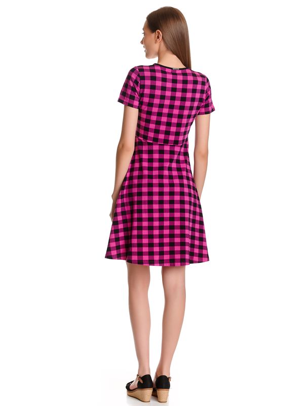 Nastrovje Potsdam Pussy Deluxe Back to 1955 pink checkered Damen A-Linien-Kleid pink allover Letzter Tag
