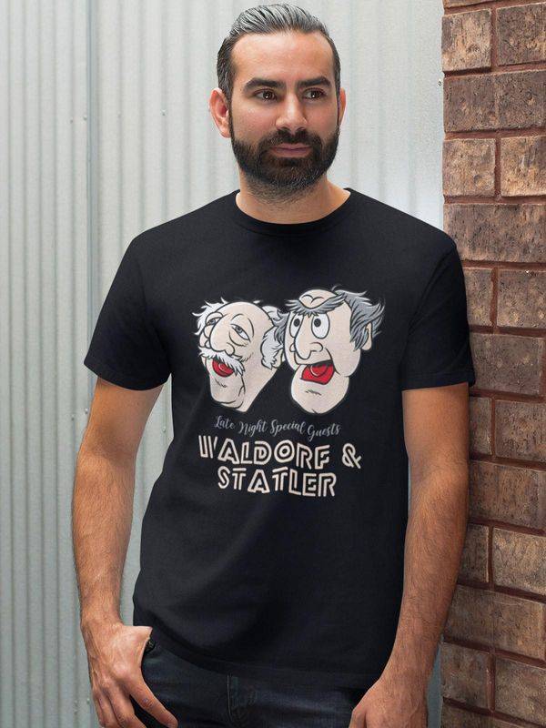 Nastrovje Potsdam The Muppets Late Night Waldorf & Statler Herren T-Shirt schwarz Super Rabatt