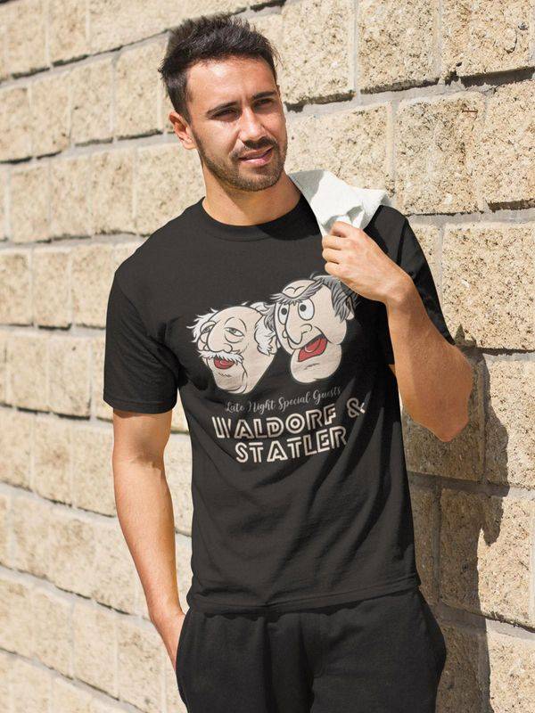 Nastrovje Potsdam The Muppets Late Night Waldorf & Statler Herren T-Shirt schwarz Super Rabatt