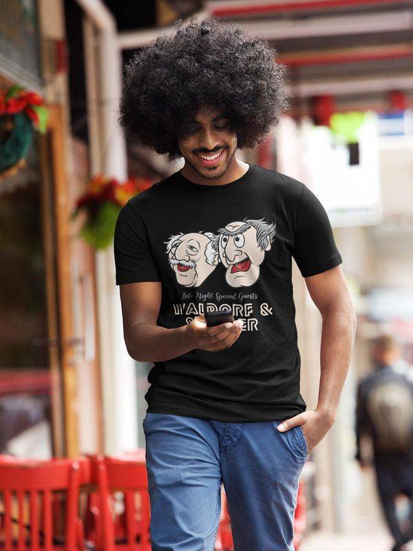 Nastrovje Potsdam The Muppets Late Night Waldorf & Statler Herren T-Shirt schwarz Super Rabatt