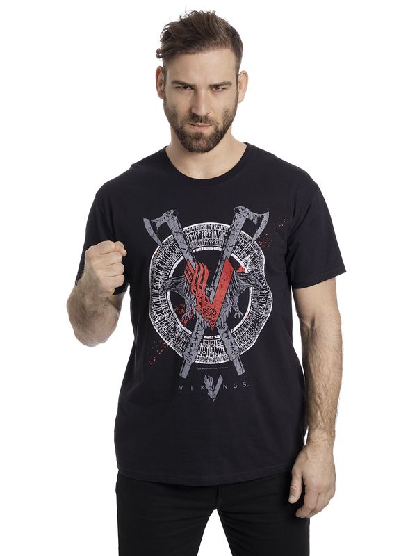 Nastrovje Potsdam Vikings Odin Red Herren T-Shirt schwarz Kostenloser Versand international