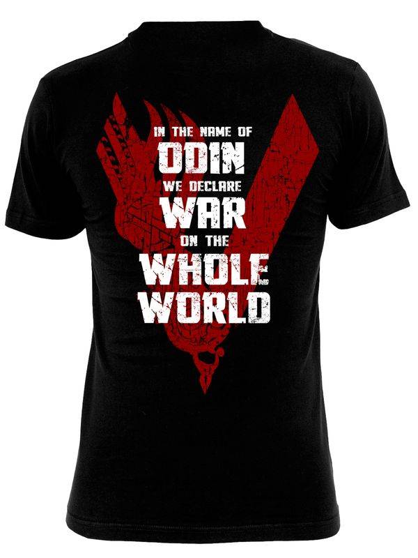 Nastrovje Potsdam Vikings Odin Red Herren T-Shirt schwarz Kostenloser Versand international
