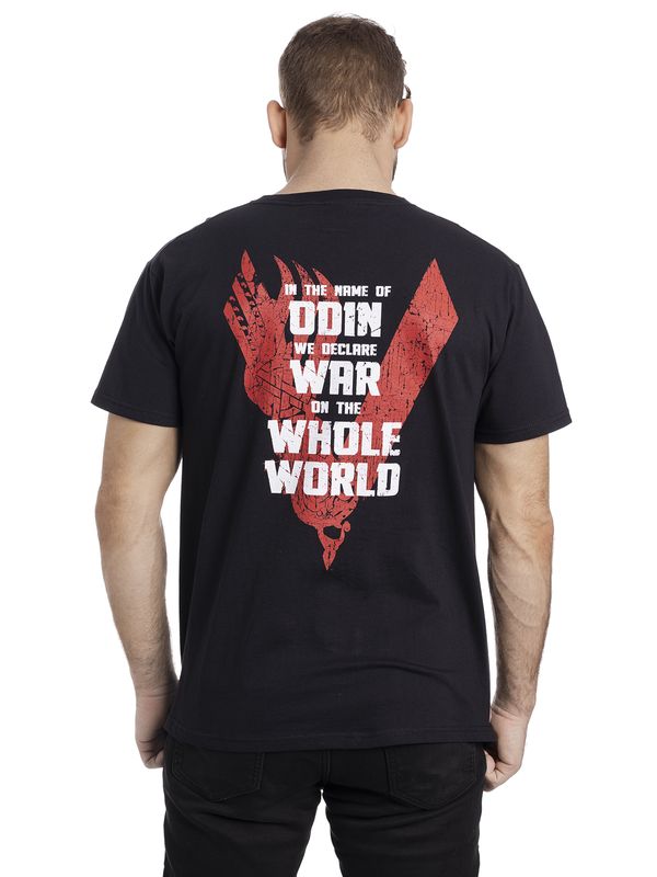 Nastrovje Potsdam Vikings Odin Red Herren T-Shirt schwarz Kostenloser Versand international