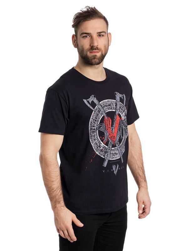 Nastrovje Potsdam Vikings Odin Red Herren T-Shirt schwarz Kostenloser Versand international