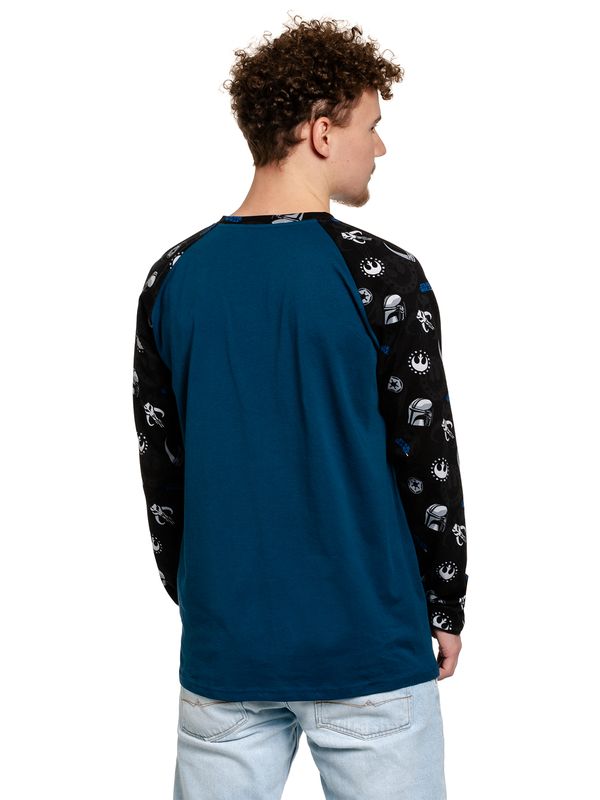 Nastrovje Potsdam The Mandalorian The Way Herren Langarmshirt schwarz/blau Rabatte dieses Monats