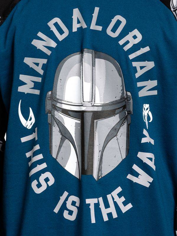 Nastrovje Potsdam The Mandalorian The Way Herren Langarmshirt schwarz/blau Rabatte dieses Monats