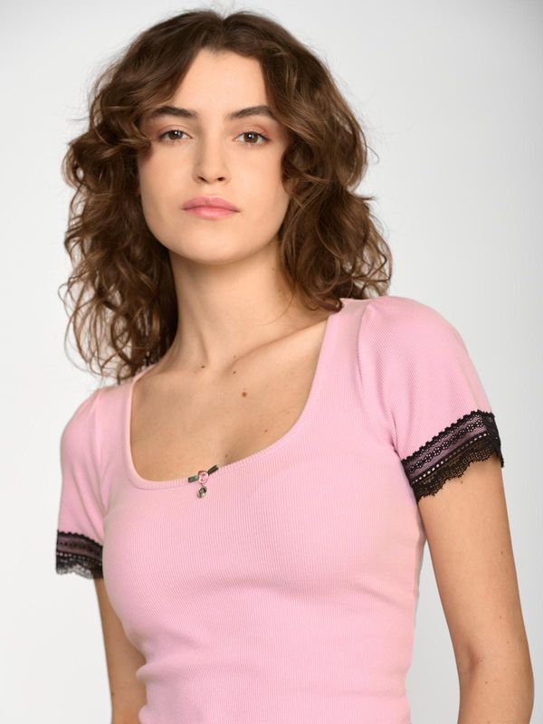 Nastrovje Potsdam Vive Maria Sweet Cropped Shirt Damen T-Shirt rosa Hotsell