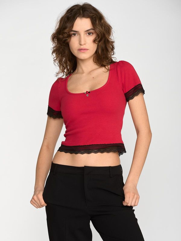 Nastrovje Potsdam Vive Maria Sweet Cropped Shirt Damen T-Shirt rot im Angebot