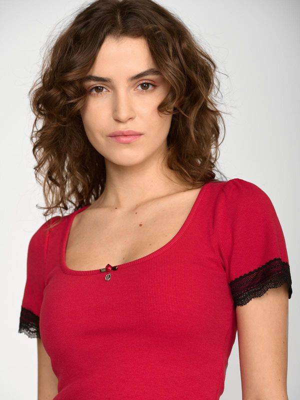 Nastrovje Potsdam Vive Maria Sweet Cropped Shirt Damen T-Shirt rot im Angebot