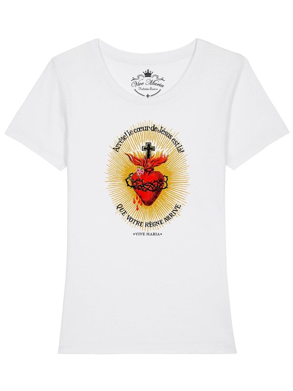 Nastrovje Potsdam Vive Maria Burning Heart Damen T-Shirt weiss Meist gekauft