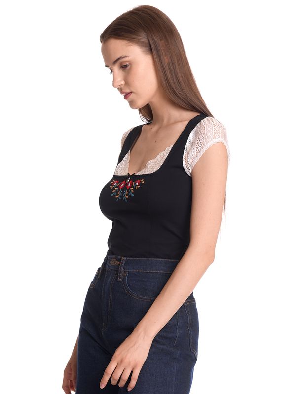 Nastrovje Potsdam Vive Maria Meadow Kiss Damen Spitzentop schwarz/creme Blitzverkäufe