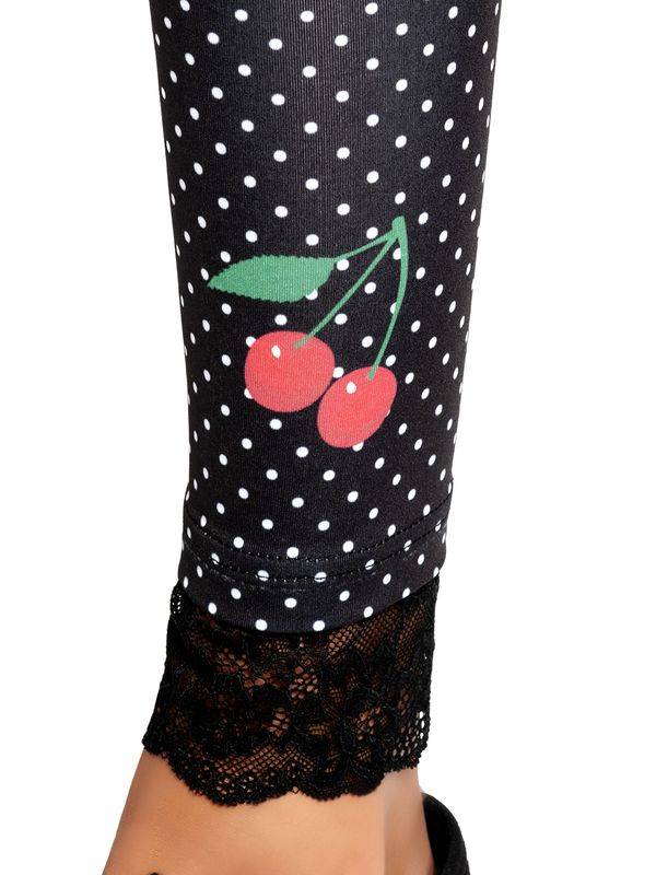 Nastrovje Potsdam Pussy Deluxe Dotties Damen Leggings schwarz allover Cyber Monday