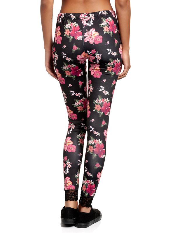Nastrovje Potsdam Pussy Deluxe Hawaii Damen Leggings schwarz allover Osterangebot