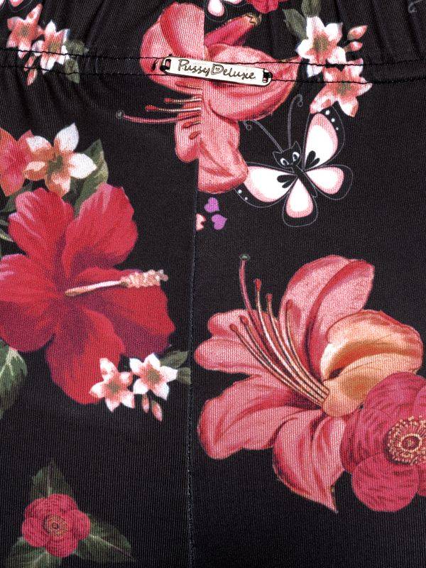 Nastrovje Potsdam Pussy Deluxe Hawaii Damen Leggings schwarz allover Osterangebot