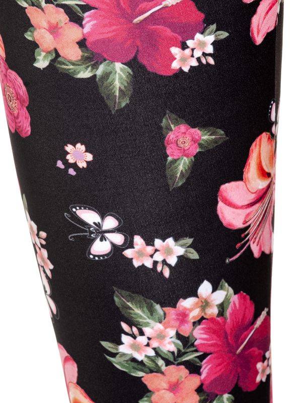 Nastrovje Potsdam Pussy Deluxe Hawaii Damen Leggings schwarz allover Osterangebot