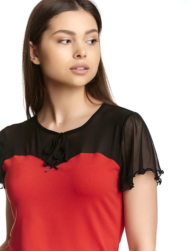 Nastrovje Potsdam Pussy Deluxe Red Lovley Chic Damen T-Shirt rot Muttertagsangebot