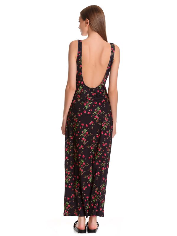 Nastrovje Potsdam Pussy Deluxe Vintage Rose Damen Strandkleid schwarz allover Jubiläumsangebot