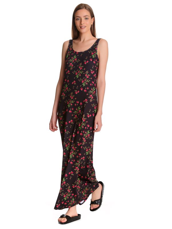 Nastrovje Potsdam Pussy Deluxe Vintage Rose Damen Strandkleid schwarz allover Jubiläumsangebot