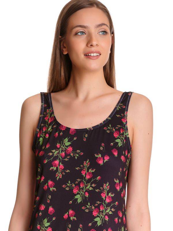 Nastrovje Potsdam Pussy Deluxe Vintage Rose Damen Strandkleid schwarz allover Jubiläumsangebot